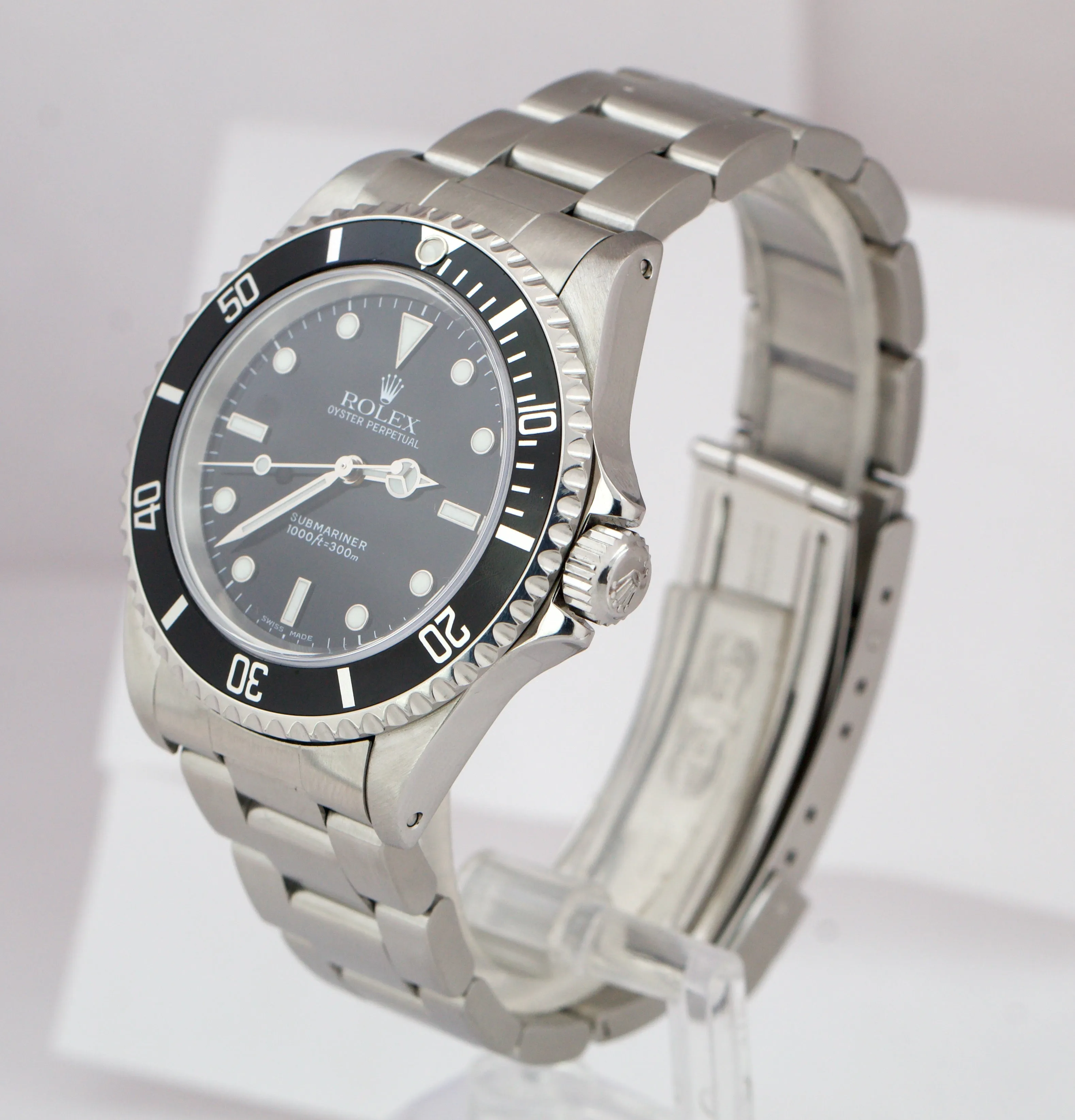 2000 Rolex Submariner No-Date Stainless Steel 40mm Black Oyster Watch 14060 B P