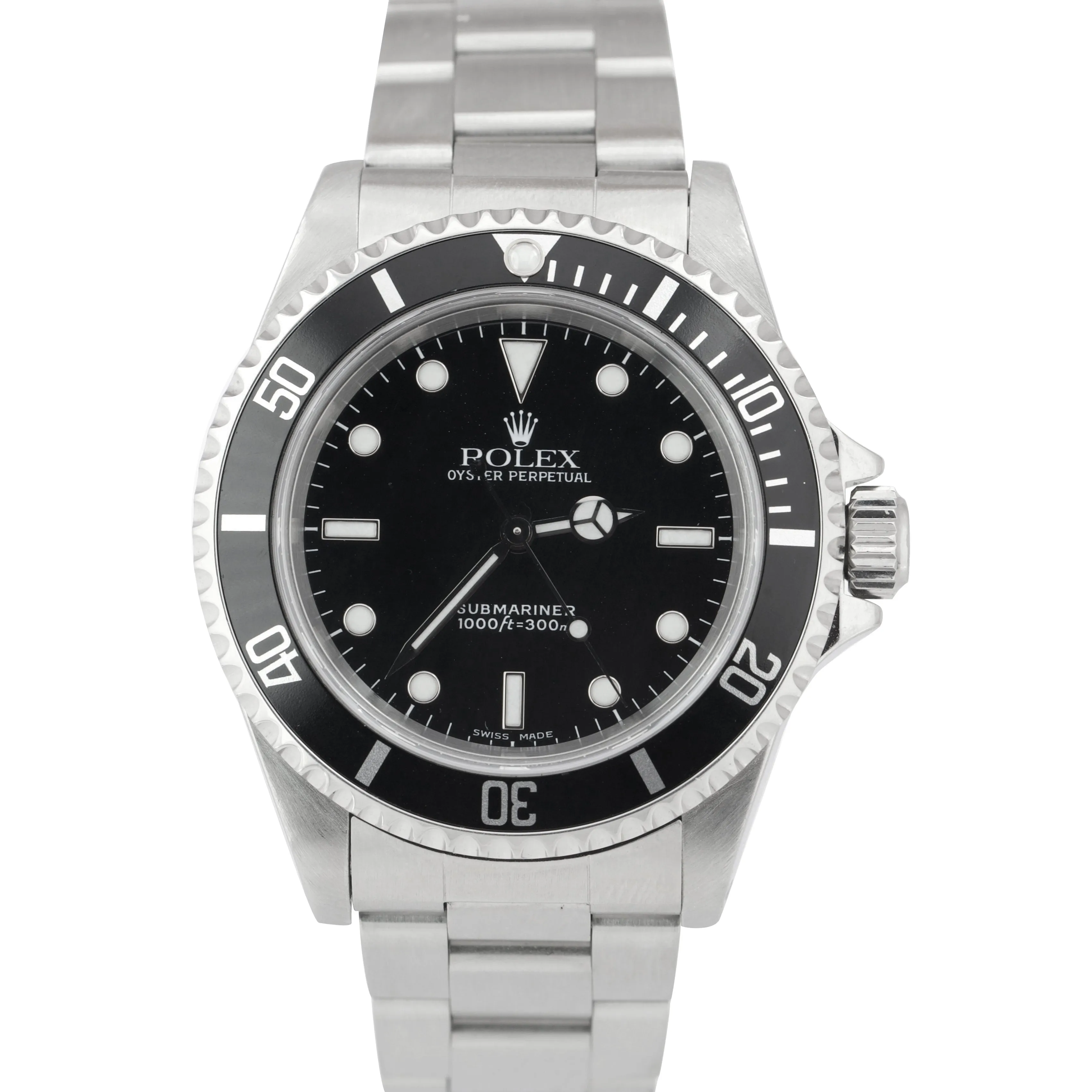 2000 Rolex Submariner No-Date Stainless Steel 40mm Black Oyster Watch 14060 B P