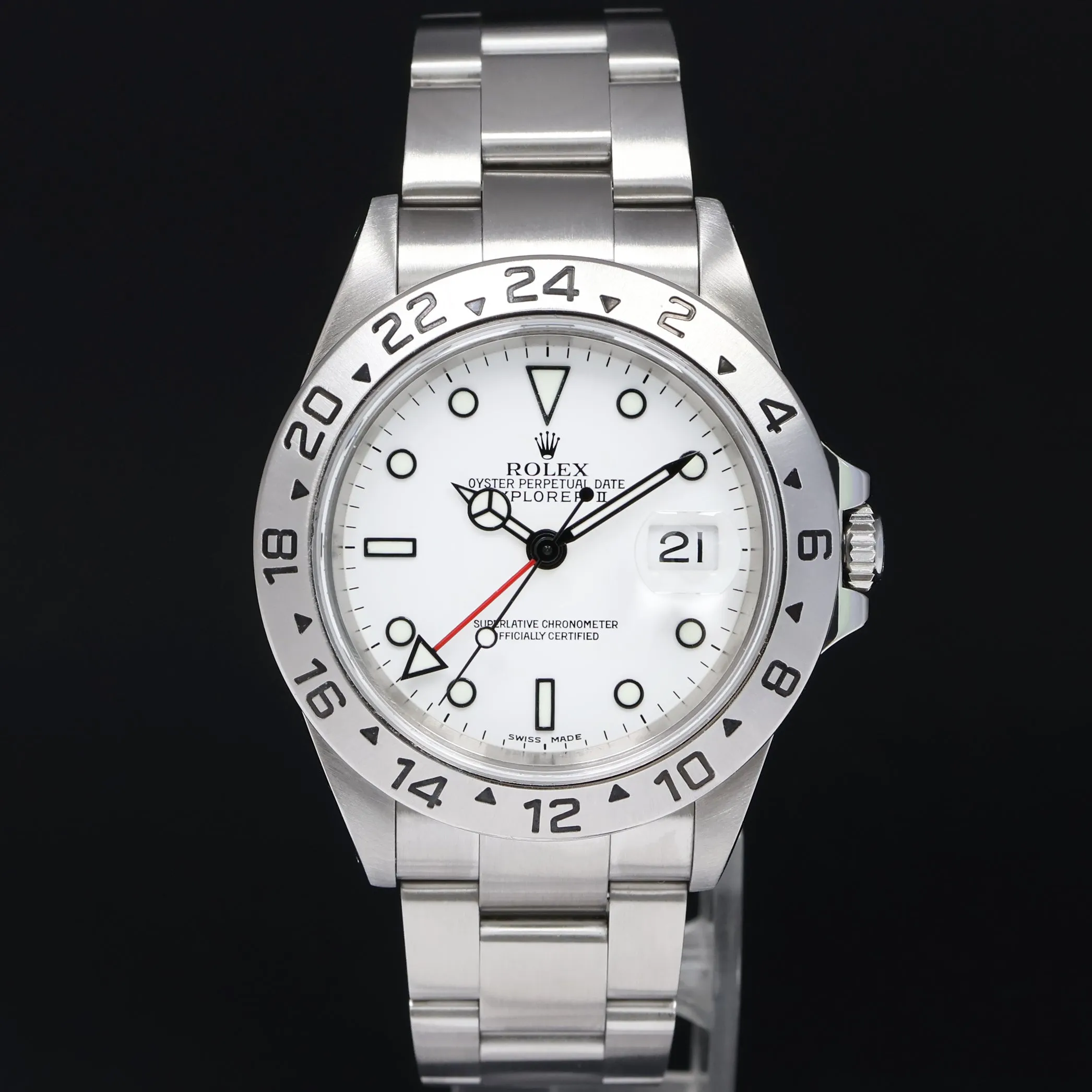 2001 MINT Rolex Explorer II White 16570 40mm Polar GMT SEL Holes Watch Box