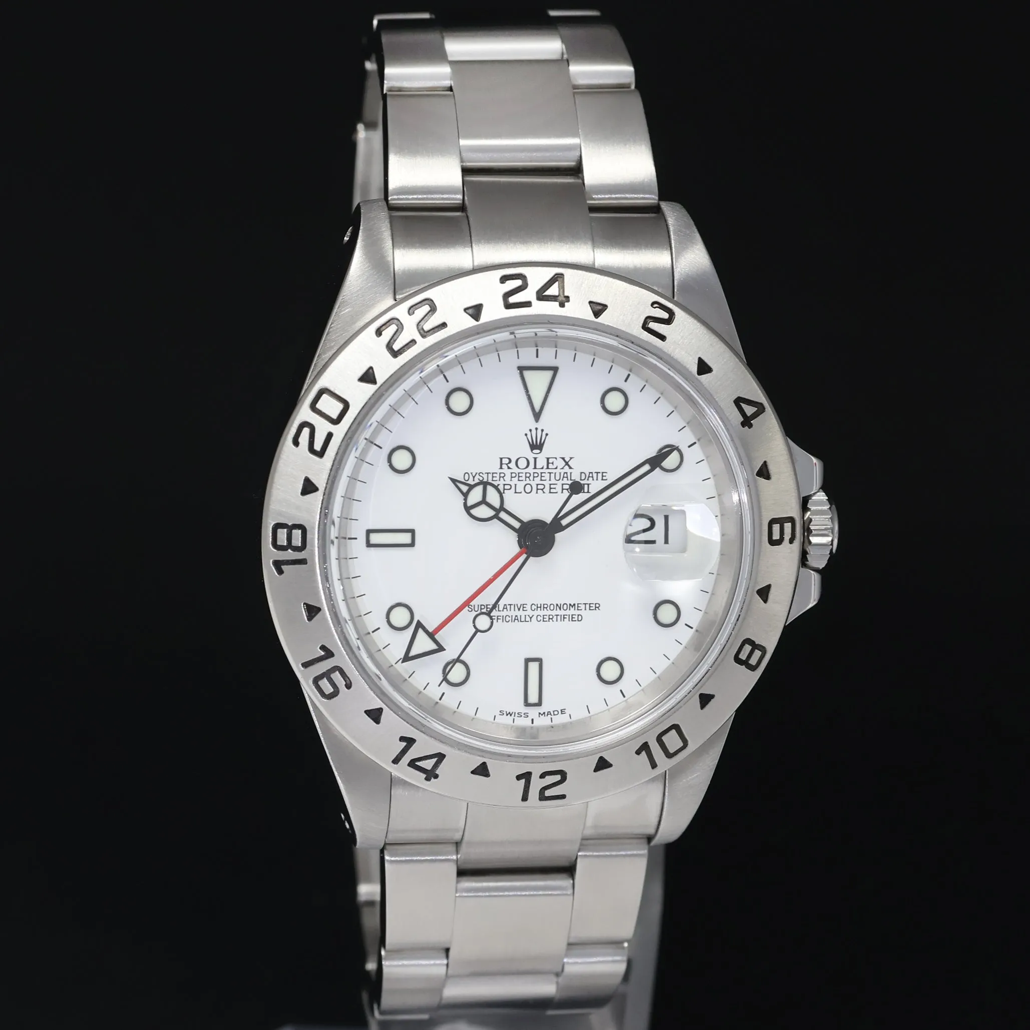 2001 MINT Rolex Explorer II White 16570 40mm Polar GMT SEL Holes Watch Box