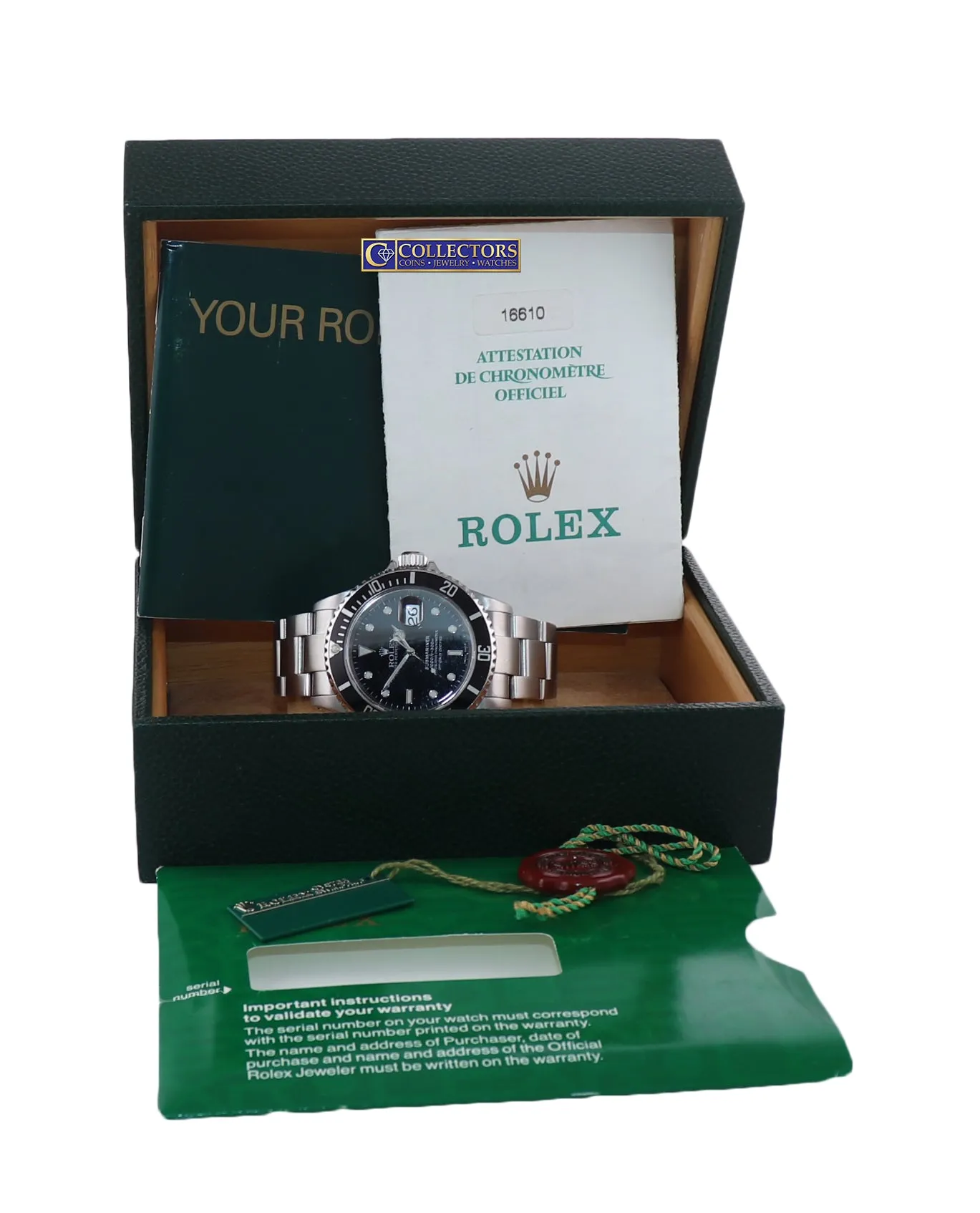 2003 PAPERS MINT Rolex Submariner Date 16610 Steel Swiss Made Watch Box