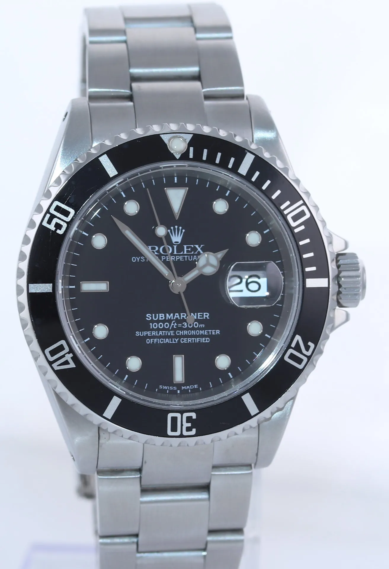 2003 PAPERS MINT Rolex Submariner Date 16610 Steel Swiss Made Watch Box