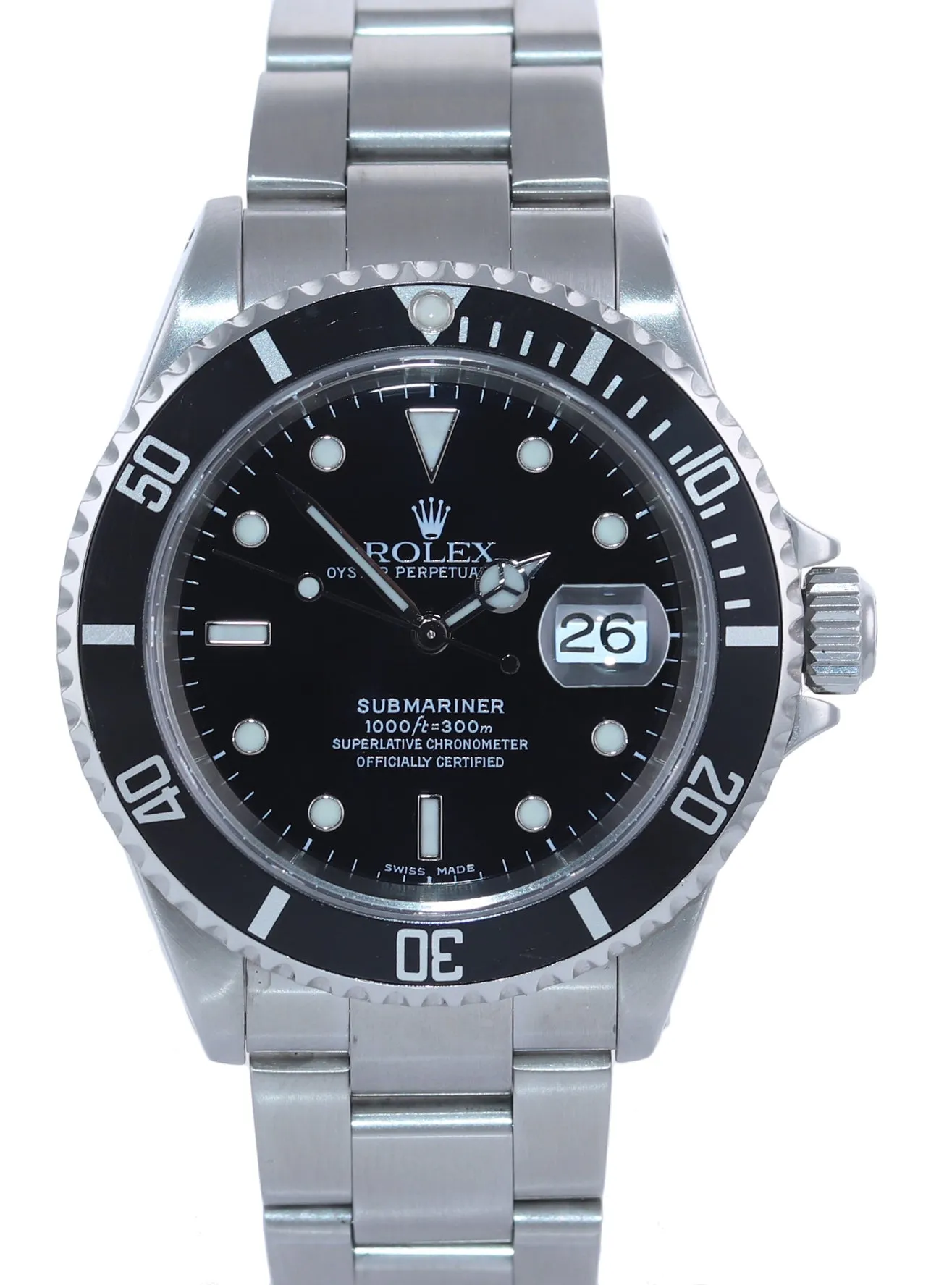 2003 PAPERS MINT Rolex Submariner Date 16610 Steel Swiss Made Watch Box