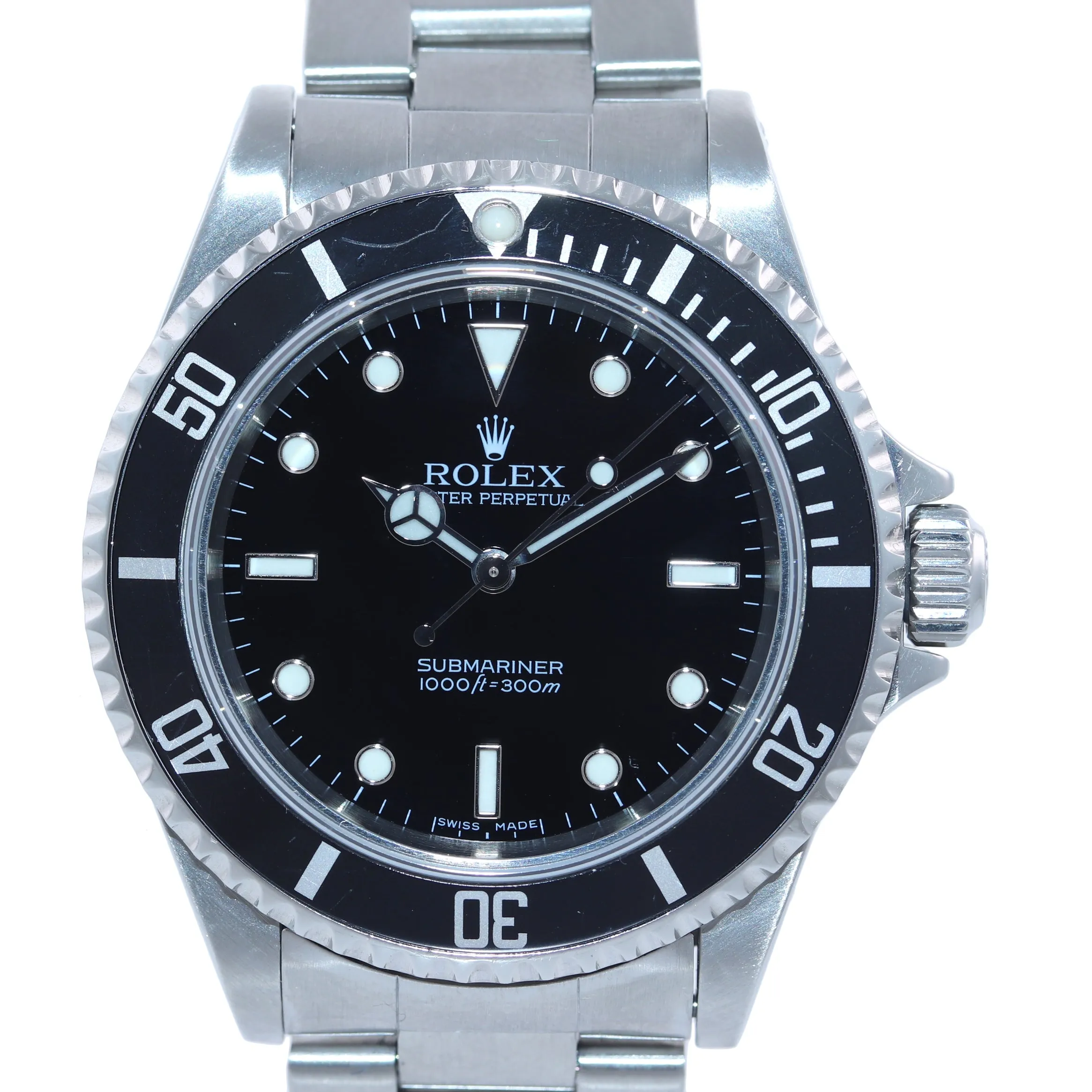 2007 Rolex Submariner Steel No-Date 14060M 40mm Black Dial Watch Box