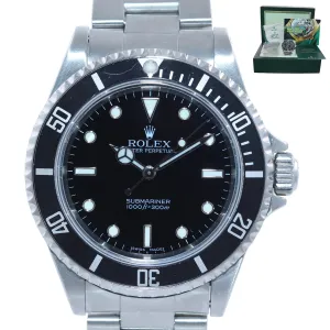 2007 Rolex Submariner Steel No-Date 14060M 40mm Black Dial Watch Box