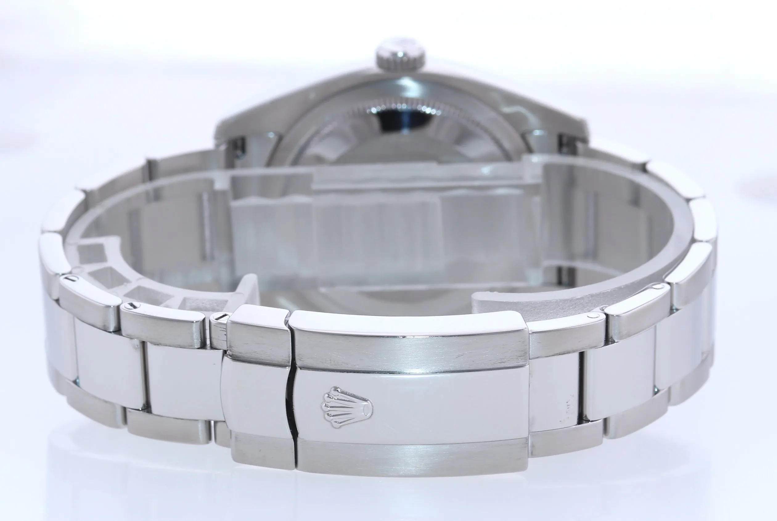 2008 Rolex DateJust Silver Concentric Arabic 116200 36mm Oyster Steel Watch Box
