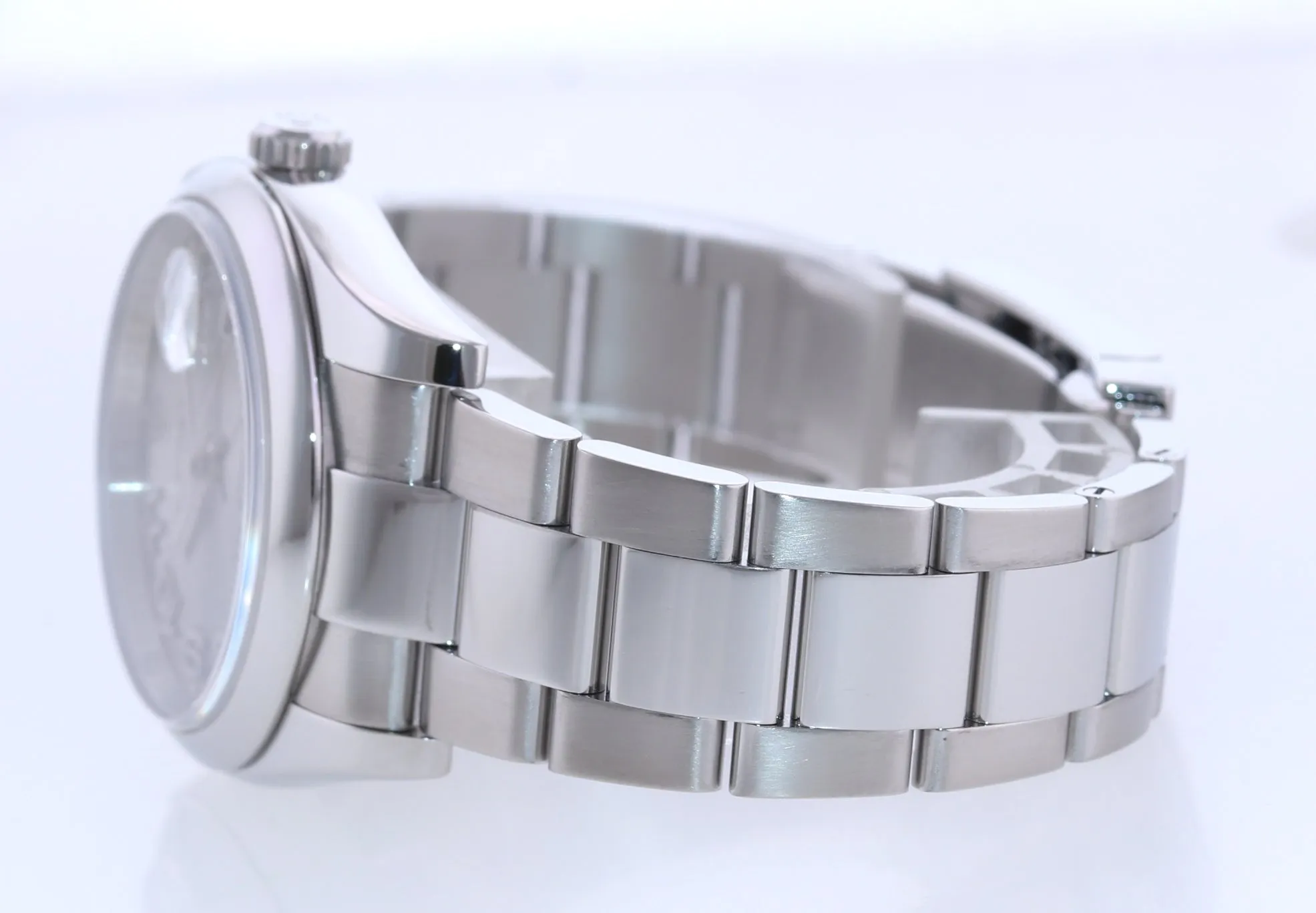 2008 Rolex DateJust Silver Concentric Arabic 116200 36mm Oyster Steel Watch Box