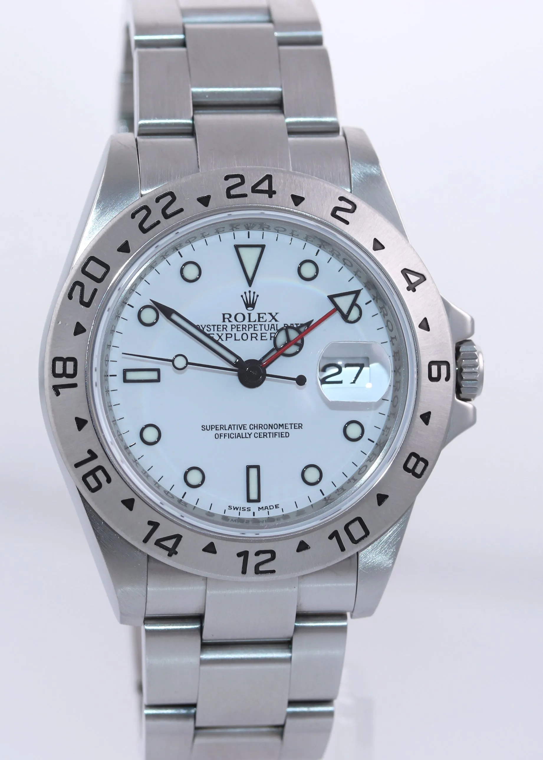 2010 Rolex 3186 WHITE Explorer II 16570 Stainless Steel Date 40mm Watch Box