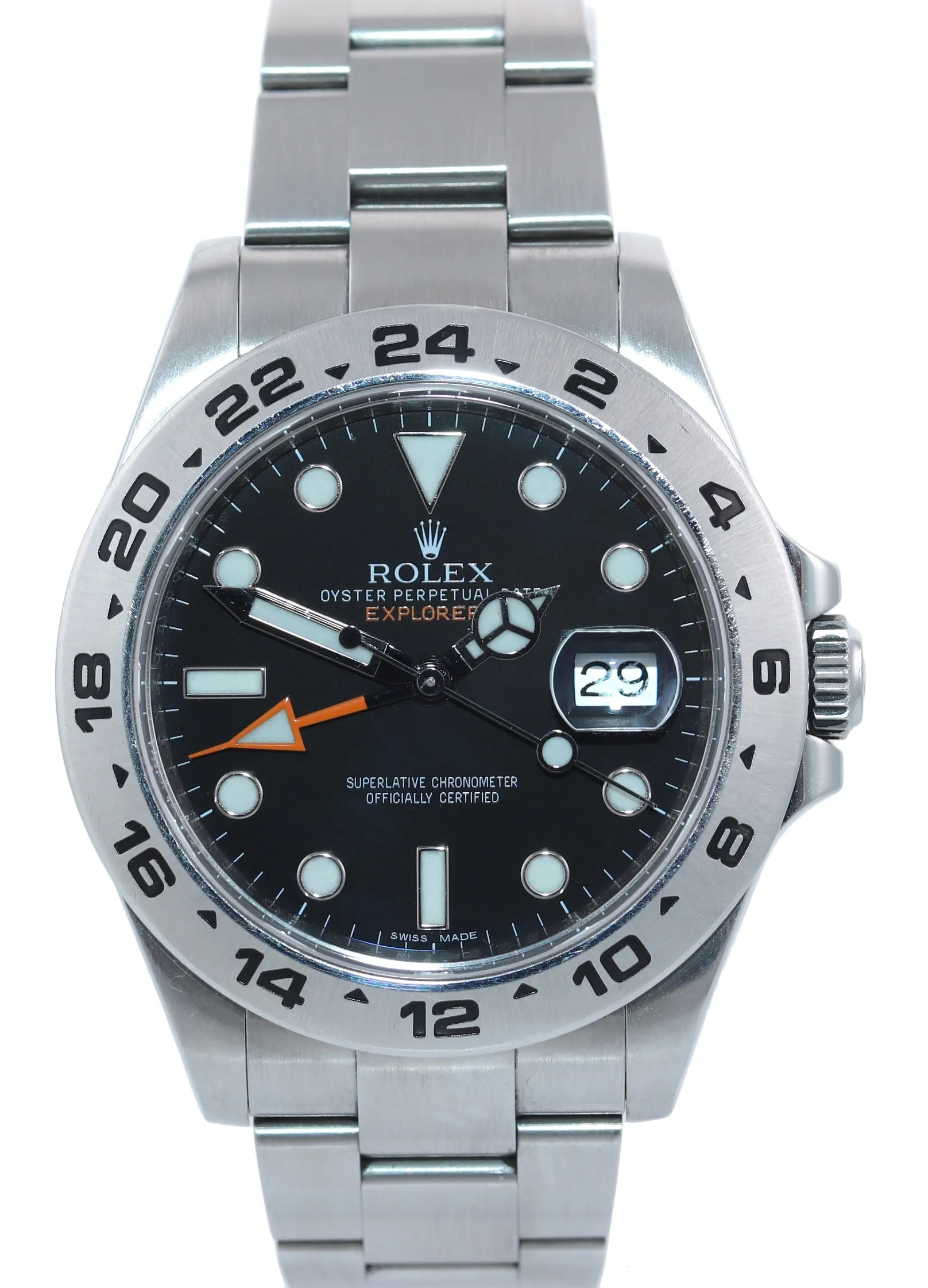 2012 PAPERS Rolex Explorer II 42mm 216570 Black Dial Steel GMT Date Watch Box