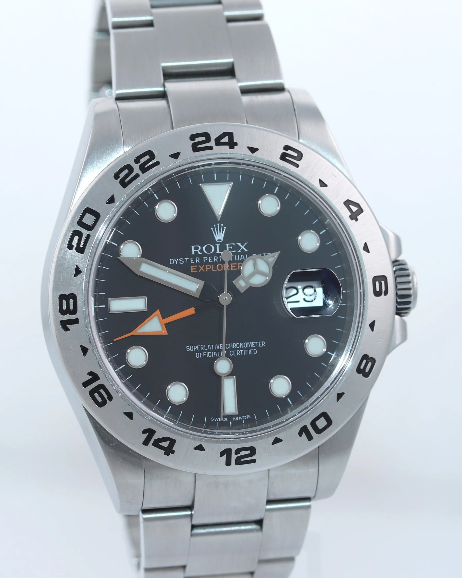 2012 PAPERS Rolex Explorer II 42mm 216570 Black Dial Steel GMT Date Watch Box