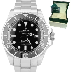2013 Men's Rolex Sea-Dweller Deepsea Stainless 44mm Black Dive Watch 116660