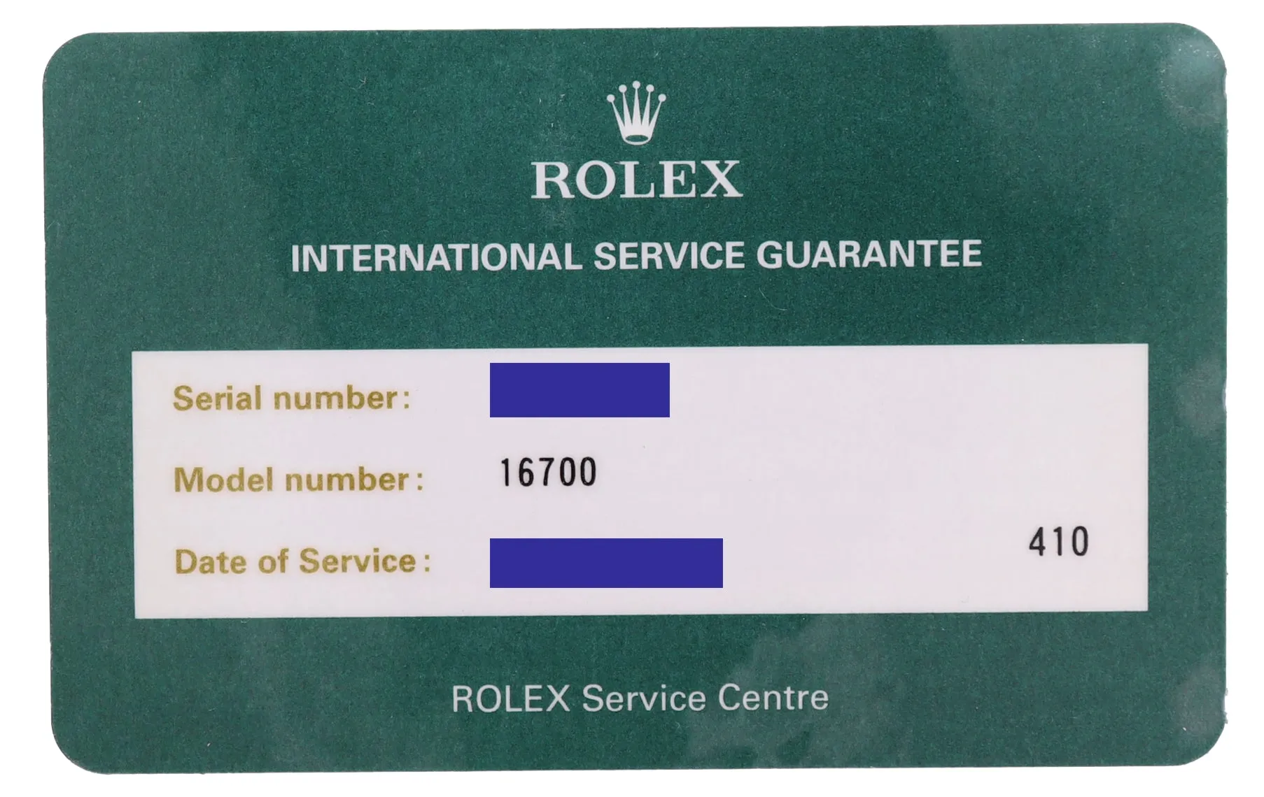 2014 RSC Service Rolex GMT-Master Pepsi Blue Red Steel 16700 Watch Oyster Box