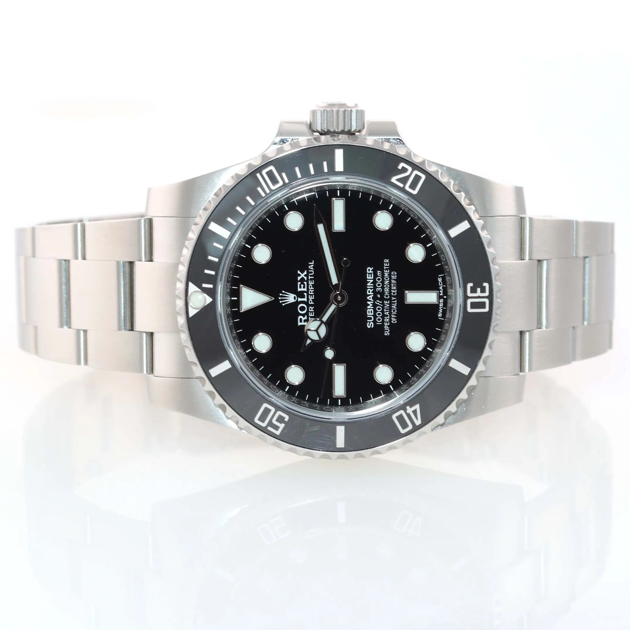 2015 PAPERS Rolex Submariner No-Date 114060 Steel Black Ceramic Watch Box