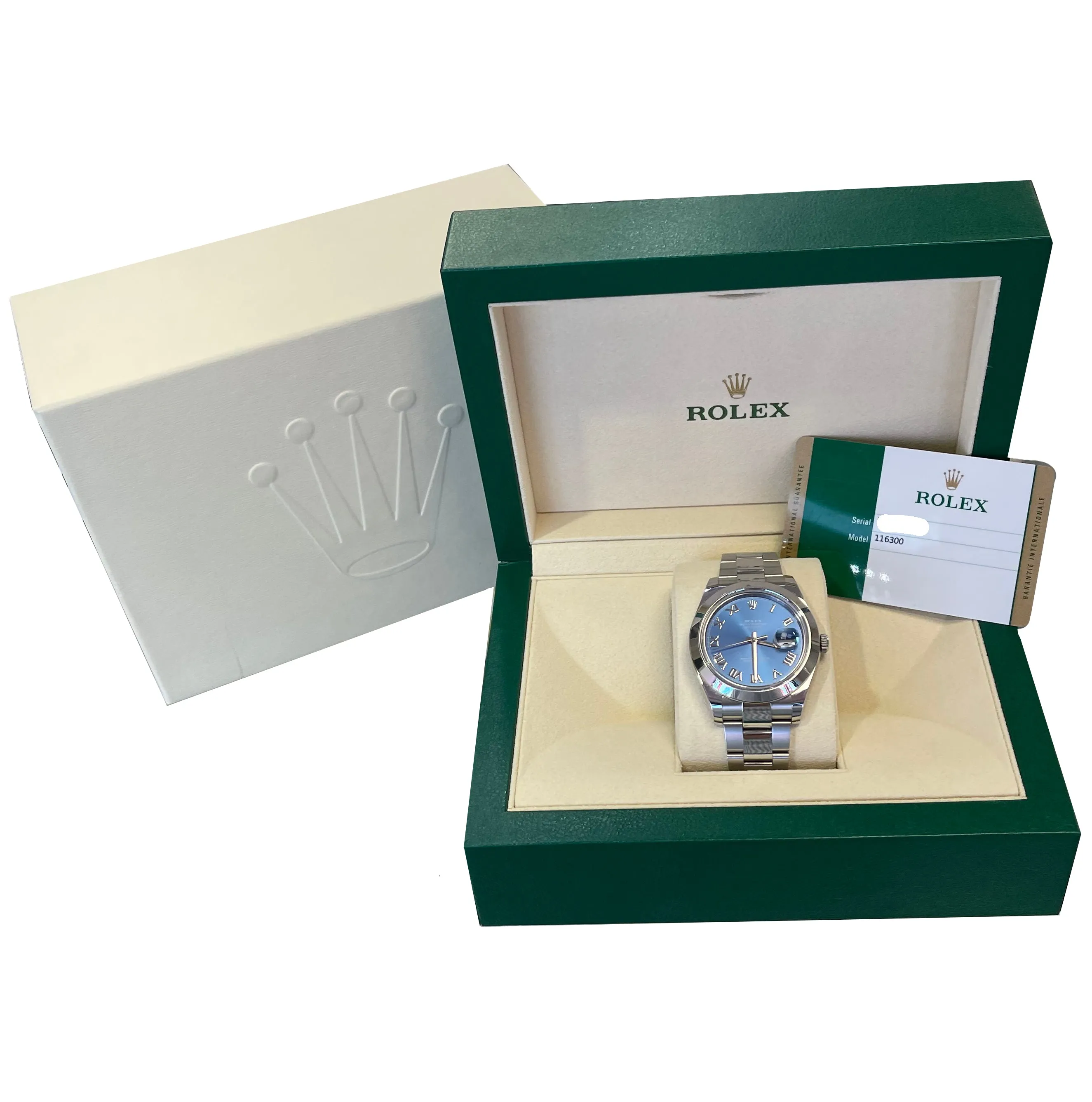 2015 Rolex DateJust II Blue Smooth Stainless Steel 41mm Oyster Watch 116300