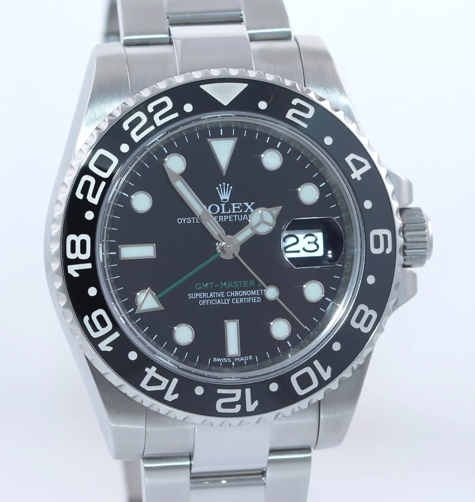2018 PAPERS Rolex GMT Master 116710 Steel Ceramic 40mm Black Watch Box
