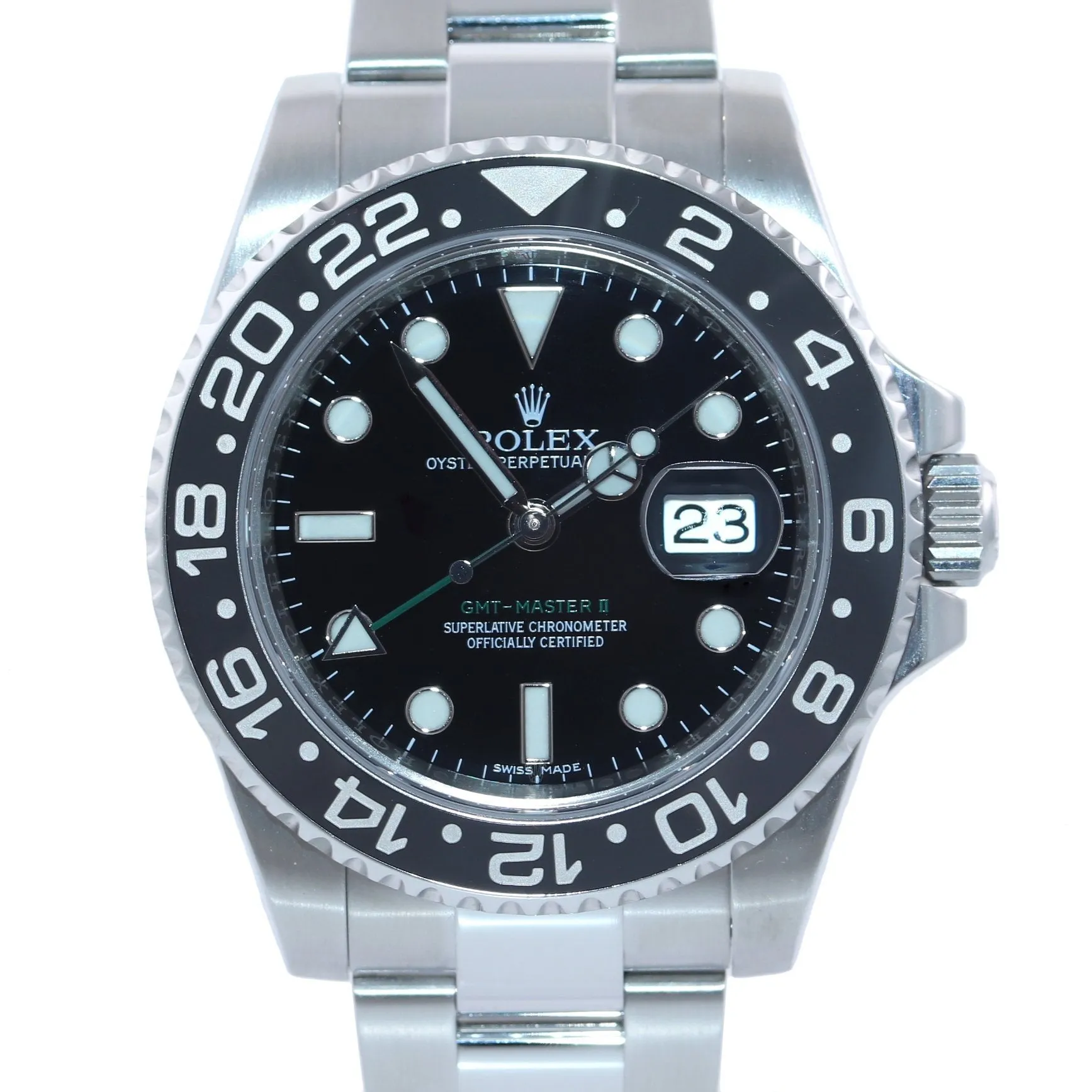 2018 PAPERS Rolex GMT Master 116710 Steel Ceramic 40mm Black Watch Box