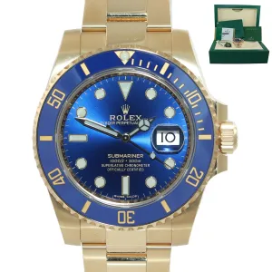 2018 PAPERS Rolex Sunburst Blue Ceramic 116618 18k Yellow Gold Watch Box