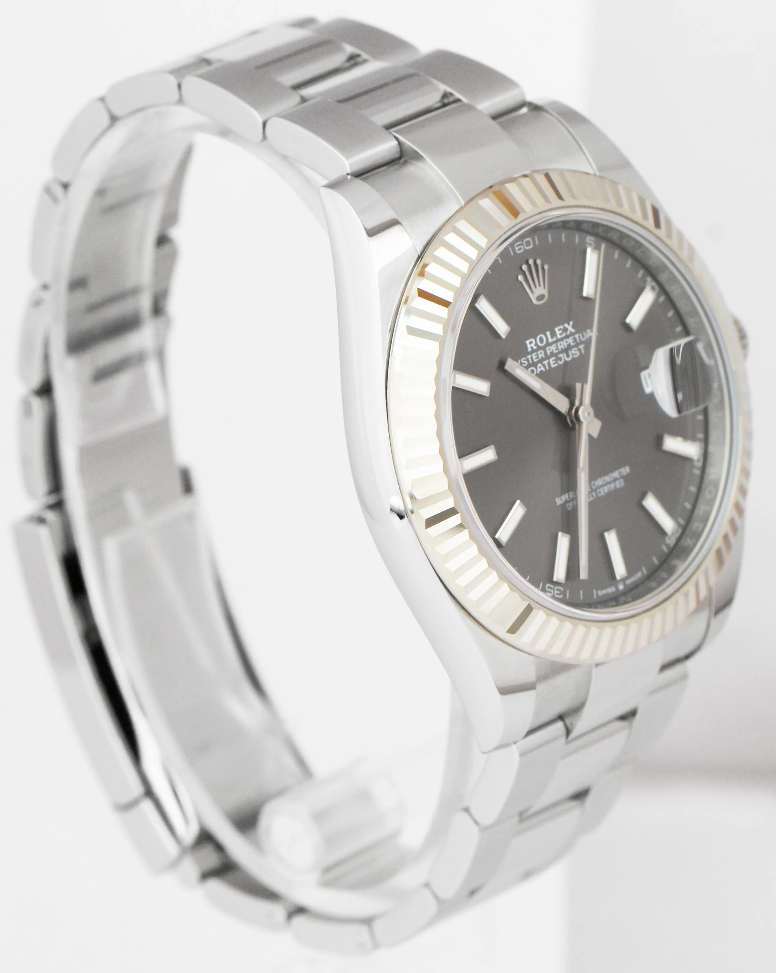 2019 Rolex DateJust Slate Rhodium Stainless Steel 126334 41mm Watch BOX CARD