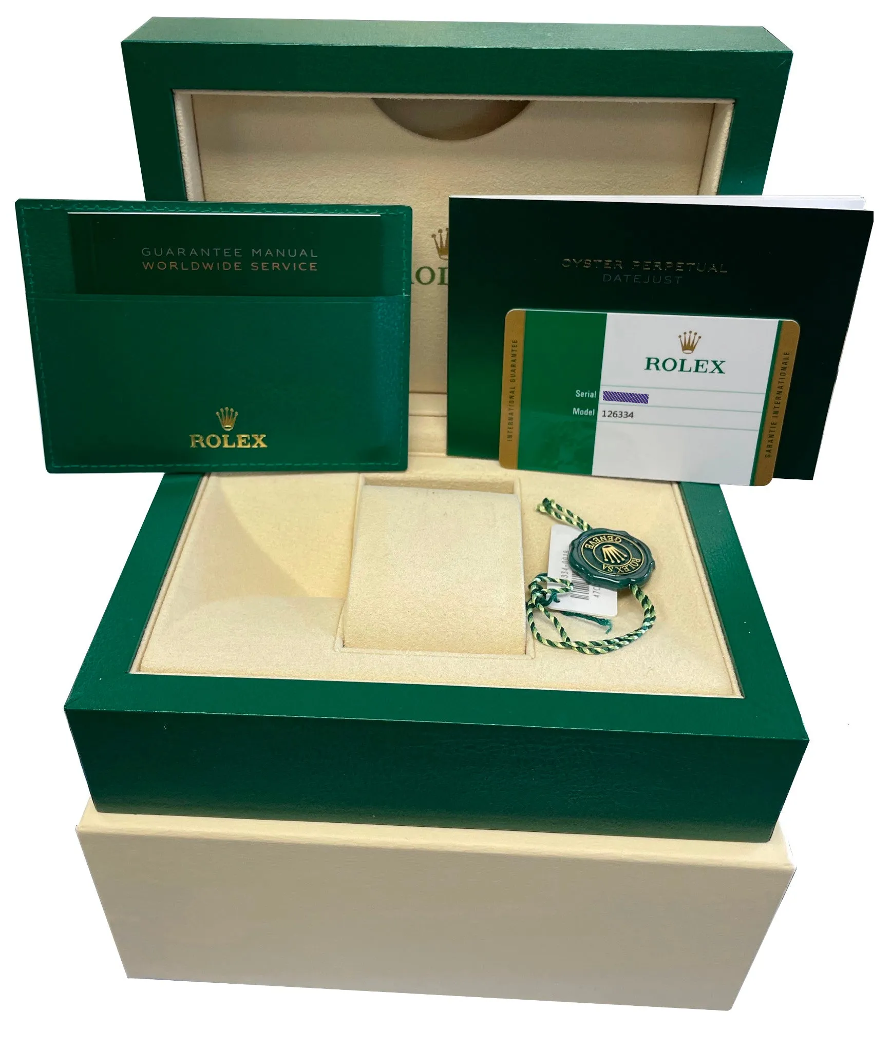 2019 Rolex DateJust Slate Rhodium Stainless Steel 126334 41mm Watch BOX CARD