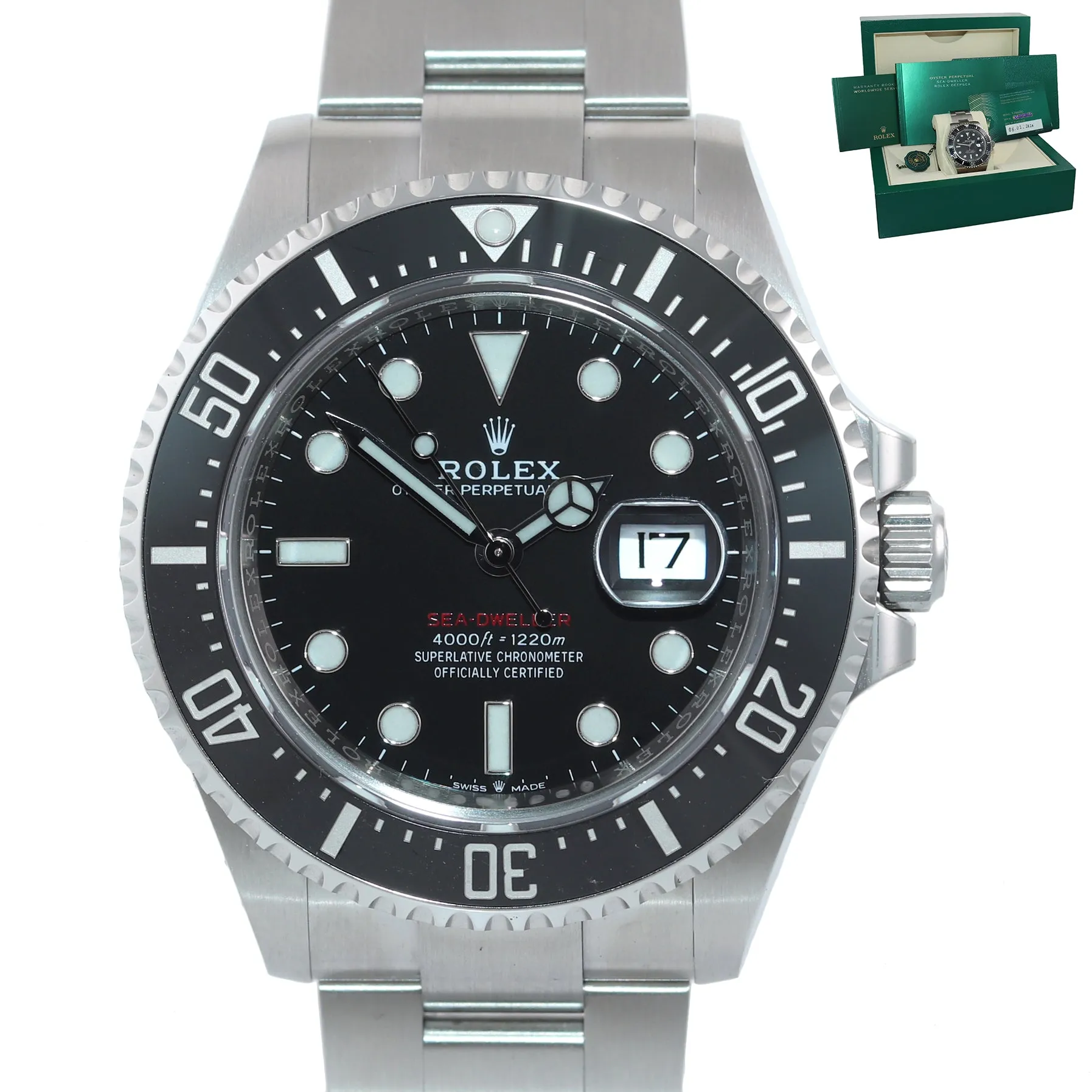 2020 BRAND NEW PAPERS Mark II Rolex Red Sea-Dweller 43mm 126600 Watch Box
