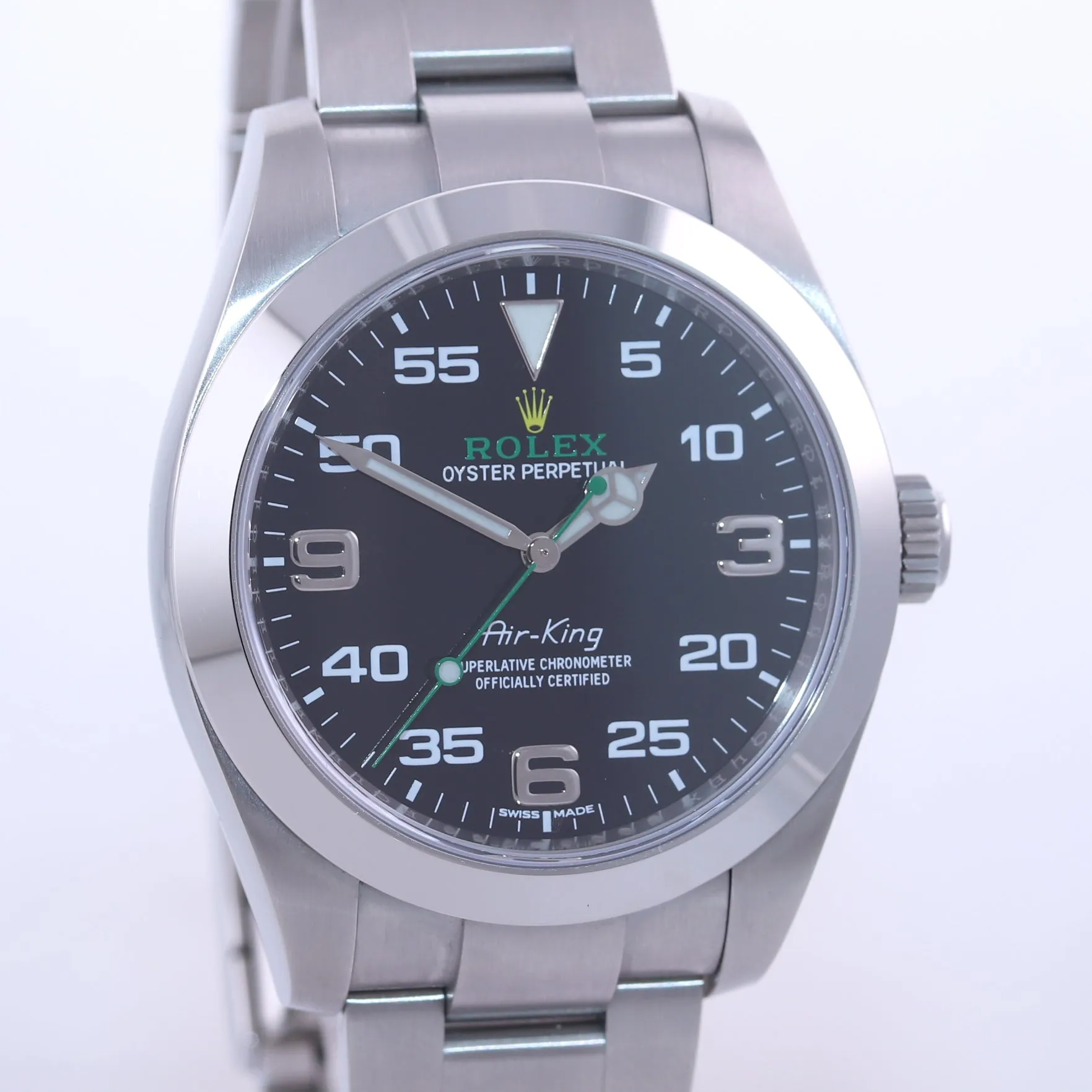 2020 MINT Rolex Air-King 116900 Green Arabic 40mm Steel Watch Box