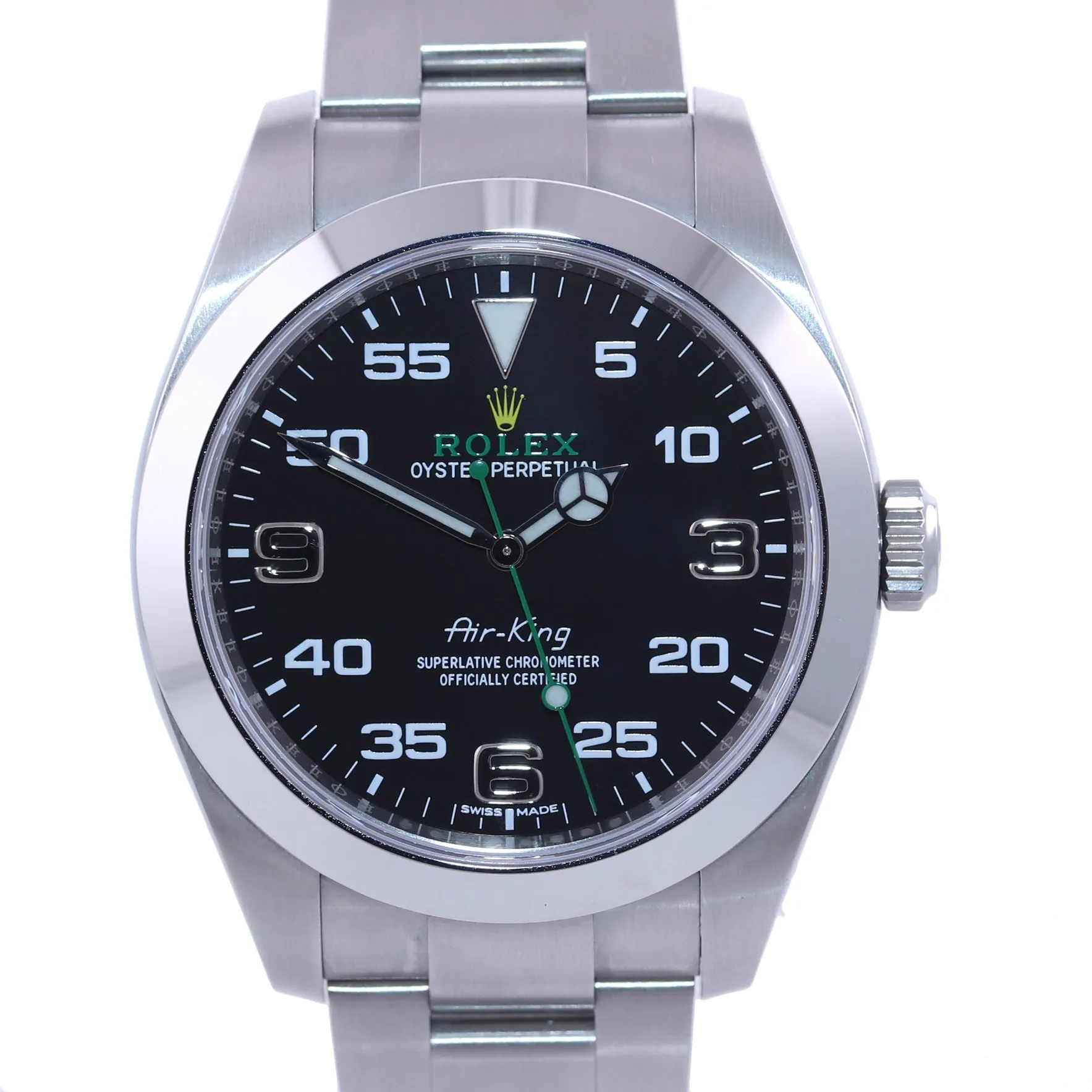 2020 MINT Rolex Air-King 116900 Green Arabic 40mm Steel Watch Box