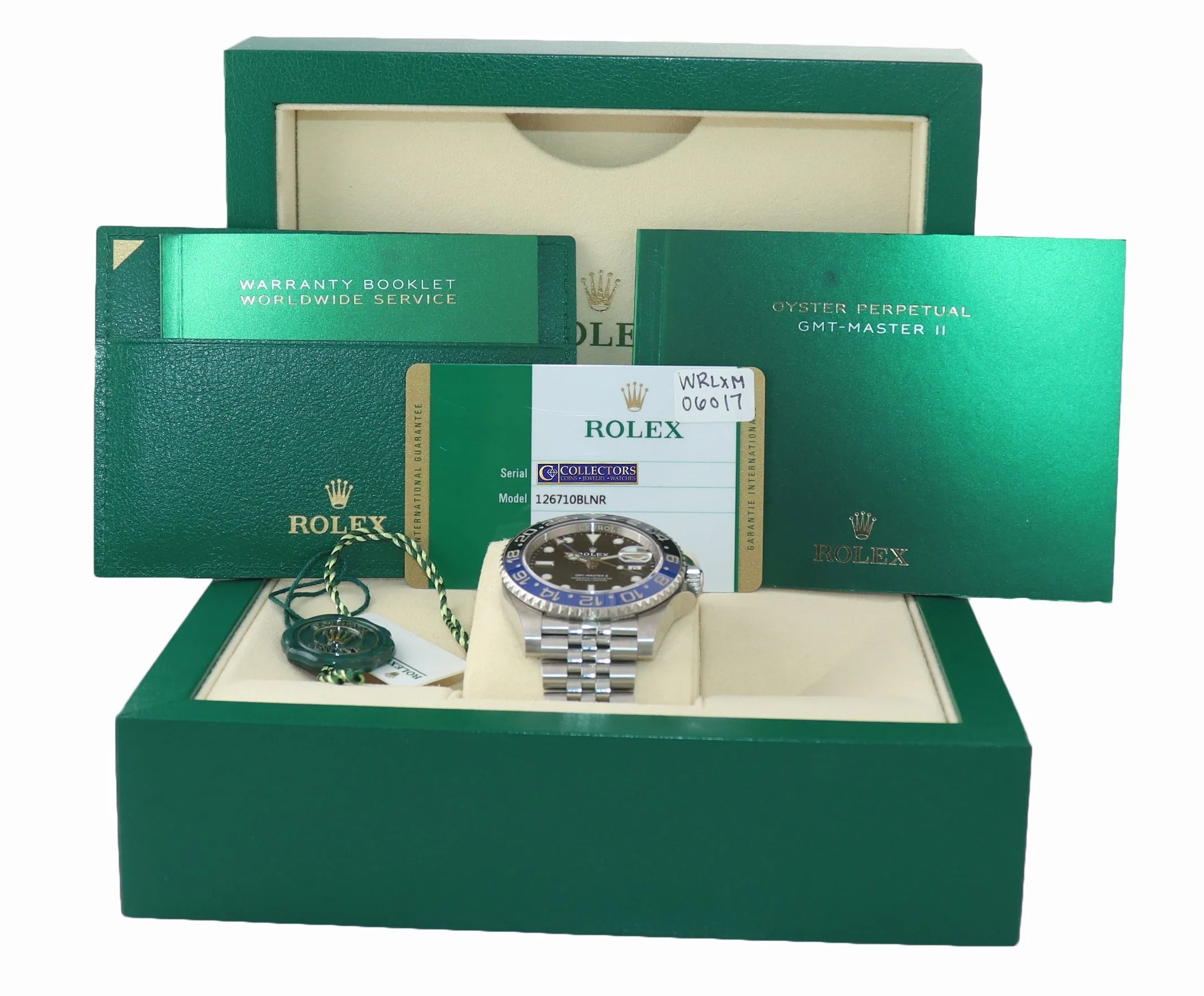 2020 PAPERS Rolex GMT Master Batman Blue Jubilee Ceramic 126710 Watch Box