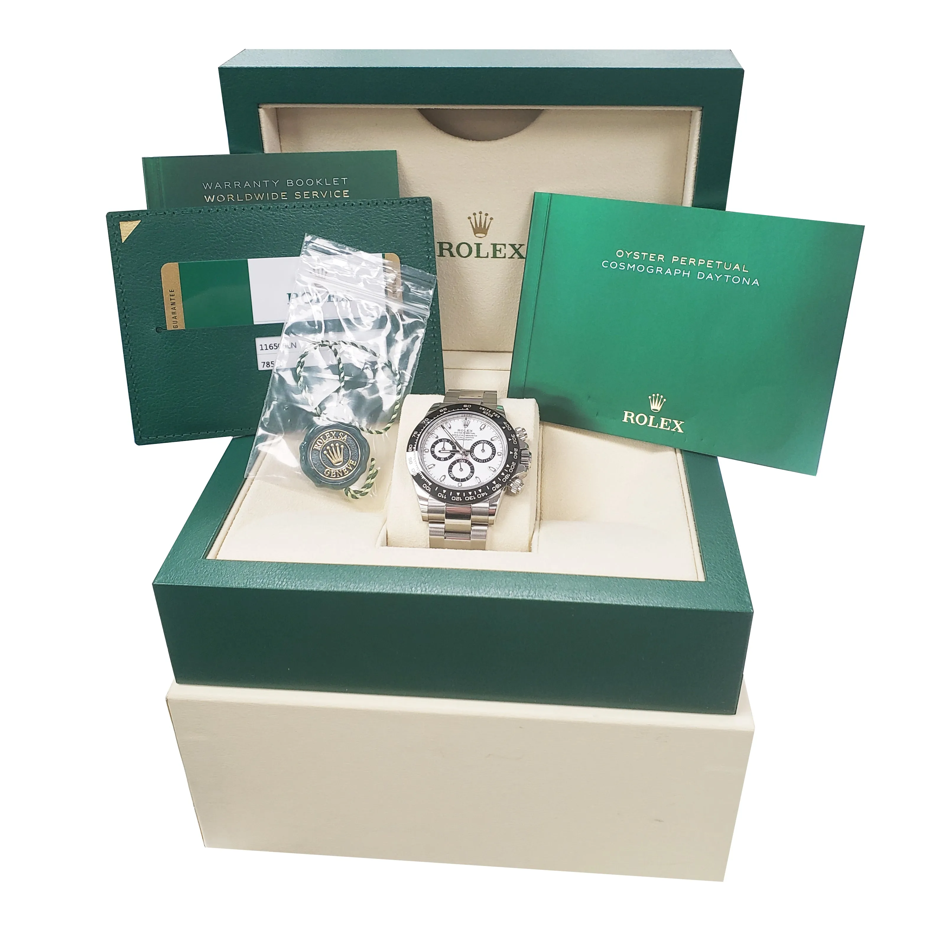 2020 UNWORN Rolex Daytona Cosmograph PANDA Ceramic White 40mm Watch 116500 LN