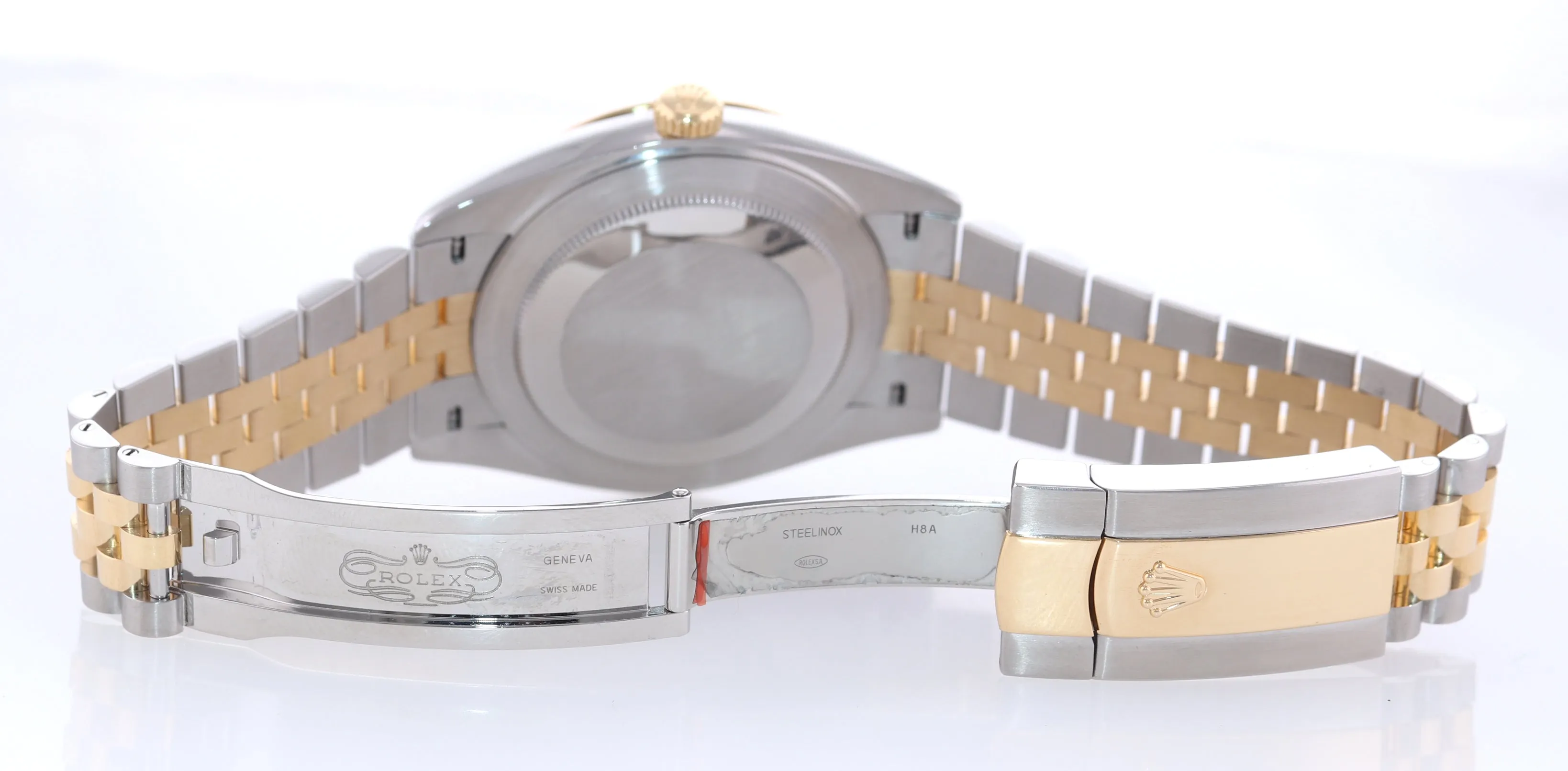 2021 Rolex DateJust 41 126333 Two Tone Gold Jubilee Black Diamond Watch Box