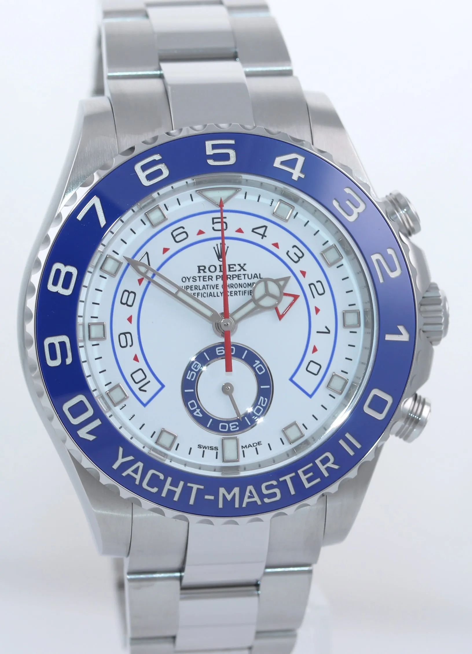 2023 MINT Rolex Yacht-Master 2 NEW MERC HANDS Steel Blue 116680 Watch Box