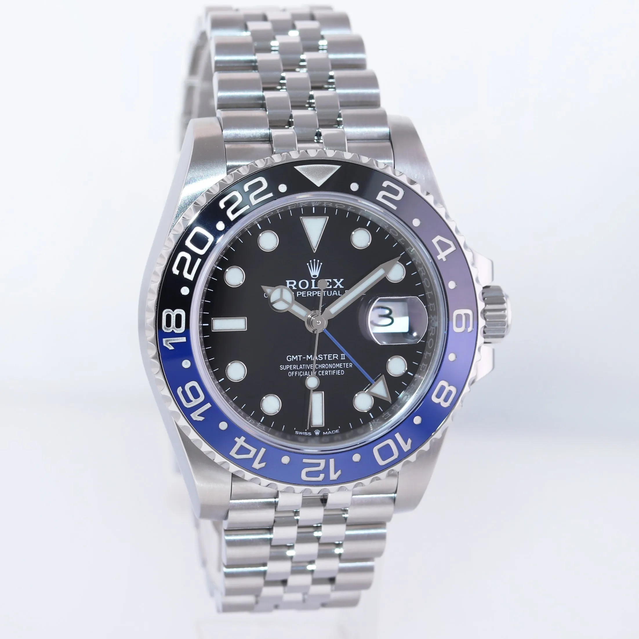 2023 NEW Rolex GMT Master II Batman Blue Jubilee Ceramic 126710BLNR Watch Box