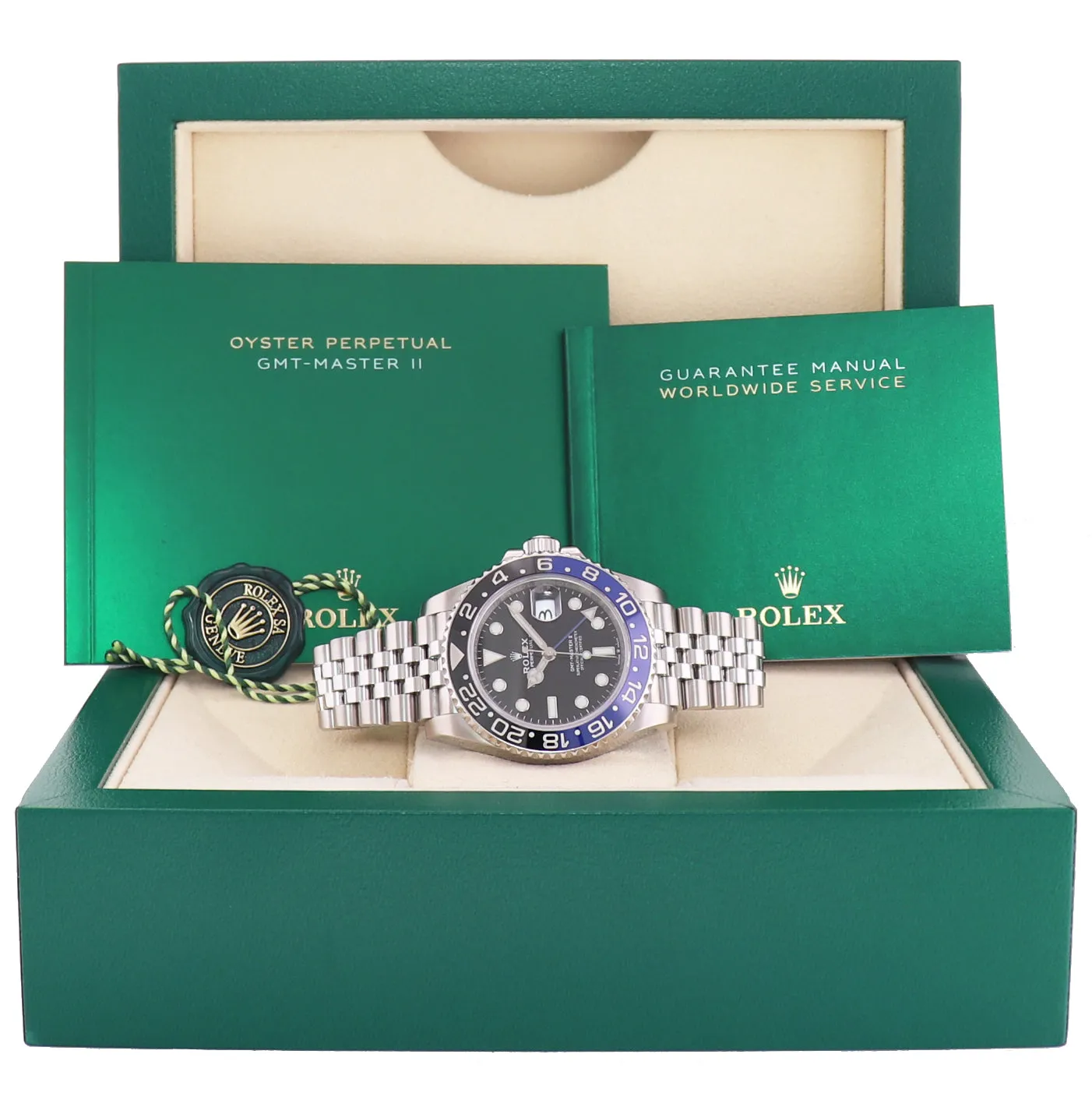 2023 NEW Rolex GMT Master II Batman Blue Jubilee Ceramic 126710BLNR Watch Box