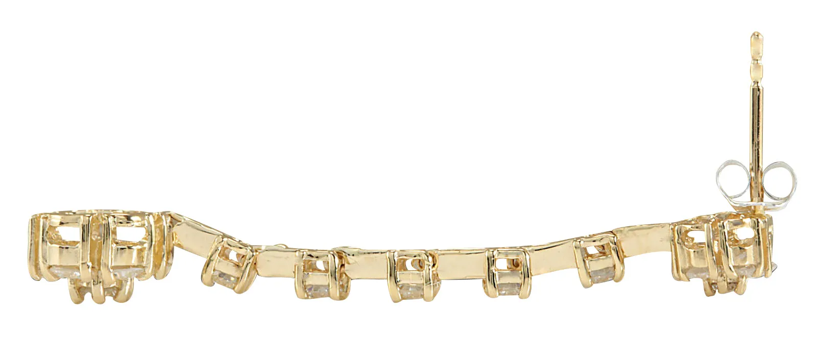 2.05 Carat Natural Diamond 14K Yellow Gold Earrings