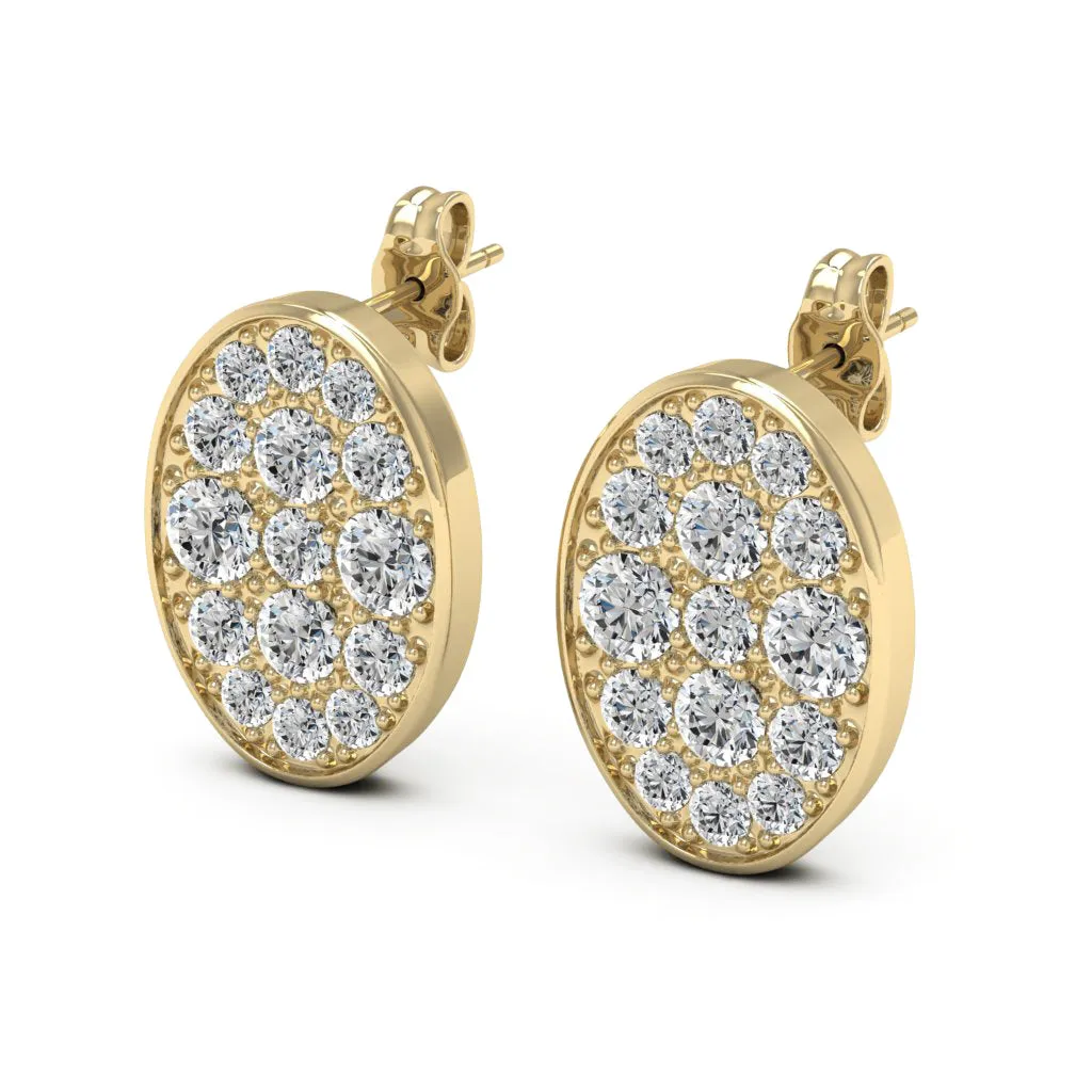 2.08 d.e.w cts Amara Moissanite Stud Earrings