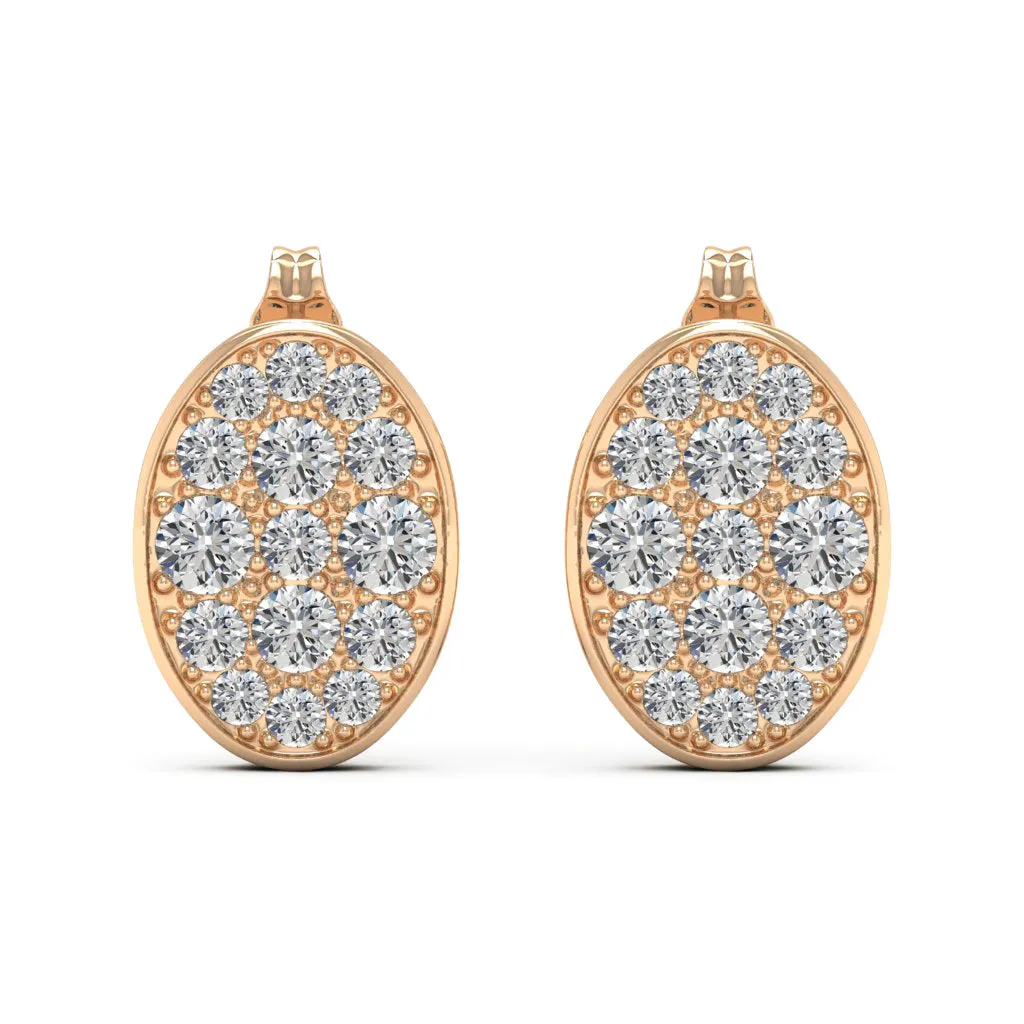 2.08 d.e.w cts Amara Moissanite Stud Earrings