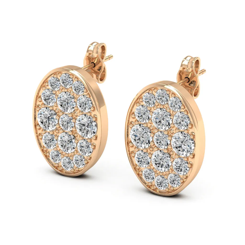 2.08 d.e.w cts Amara Moissanite Stud Earrings