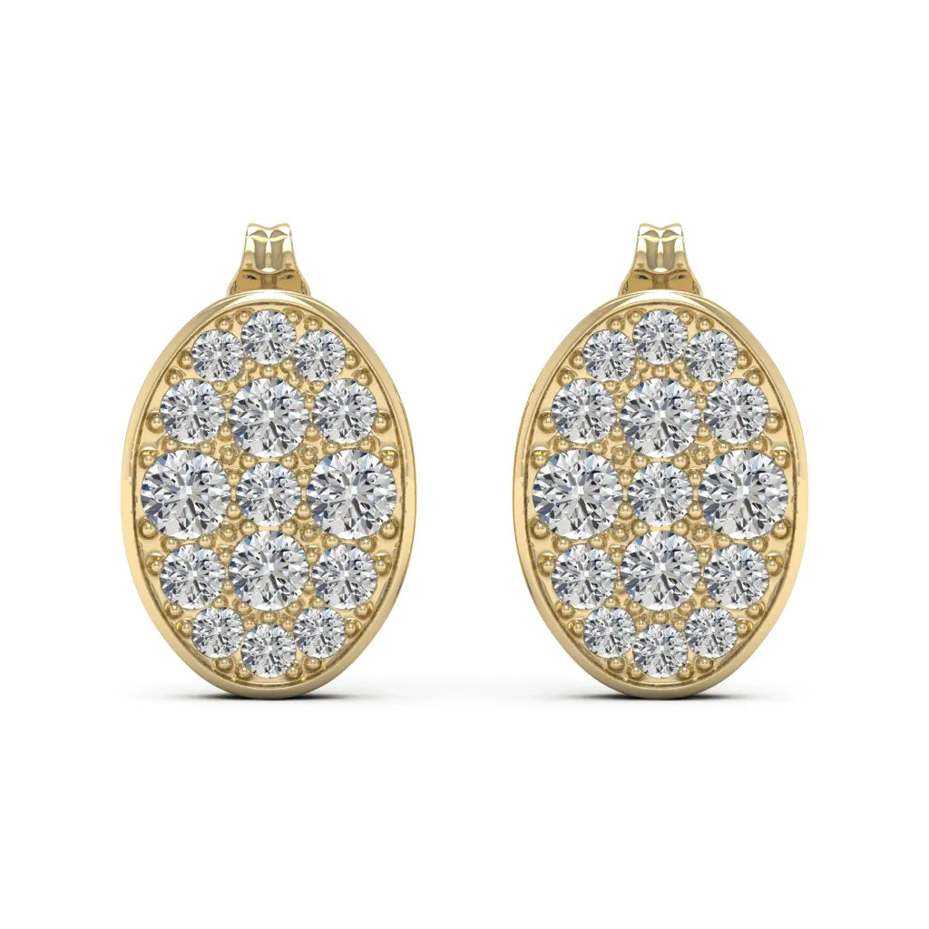2.08 d.e.w cts Amara Moissanite Stud Earrings