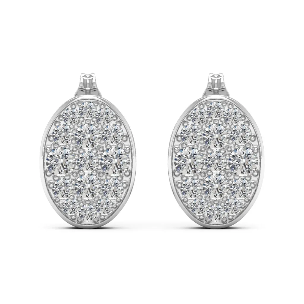2.08 d.e.w cts Amara Moissanite Stud Earrings