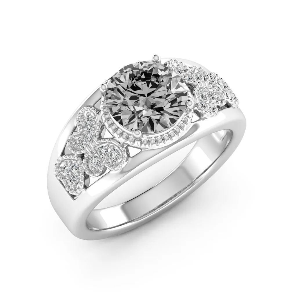 2.11 d.e.w cts Margaret Moissanite Ring