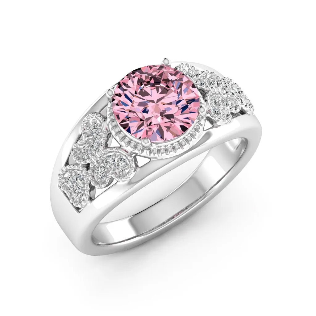 2.11 d.e.w cts Margaret Moissanite Ring