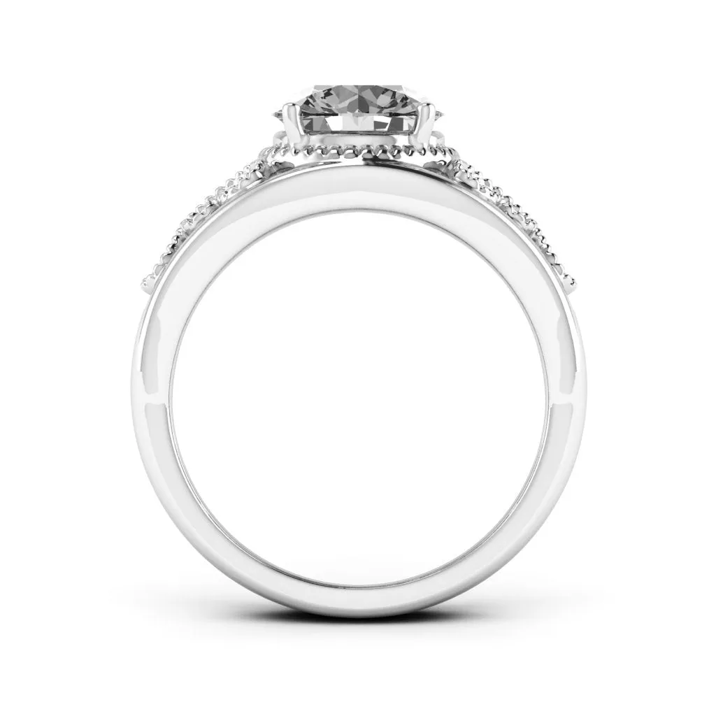 2.11 d.e.w cts Margaret Moissanite Ring
