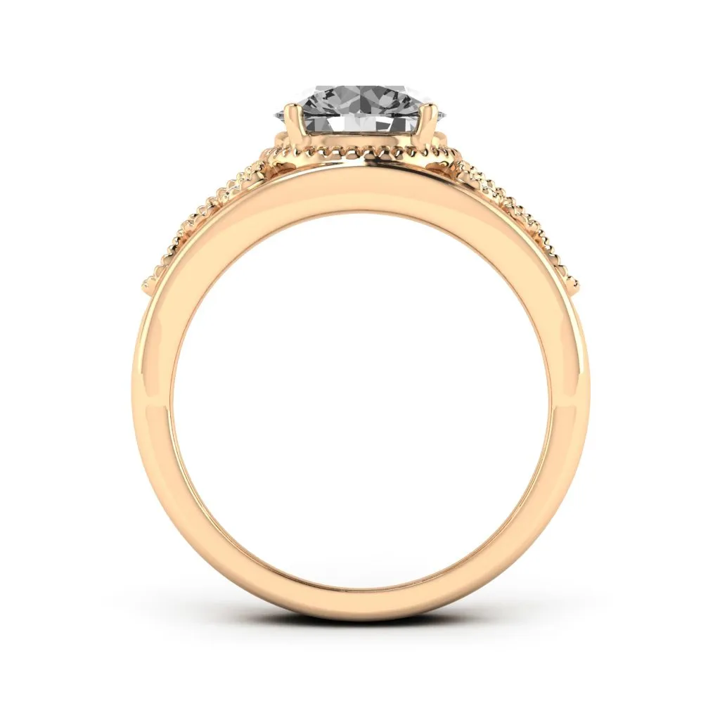 2.11 d.e.w cts Margaret Moissanite Ring
