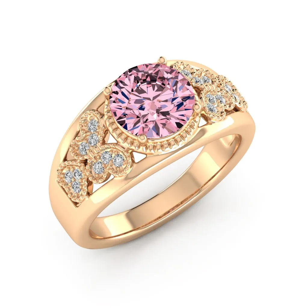 2.11 d.e.w cts Margaret Moissanite Ring