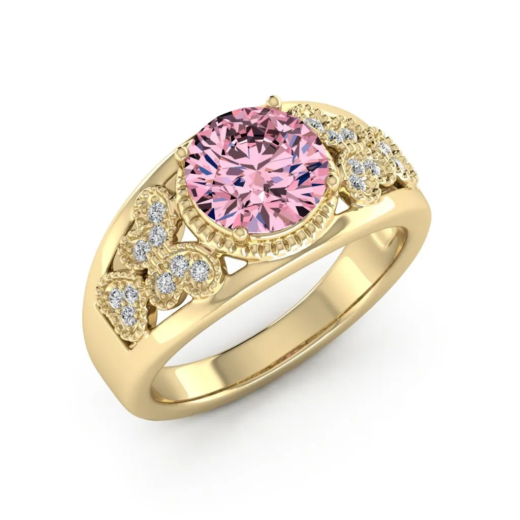 2.11 d.e.w cts Margaret Moissanite Ring
