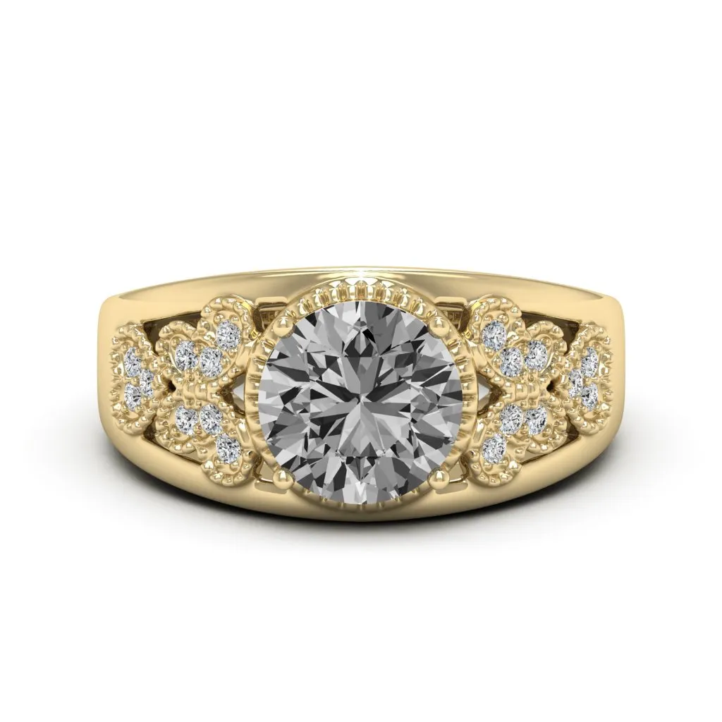 2.11 d.e.w cts Margaret Moissanite Ring