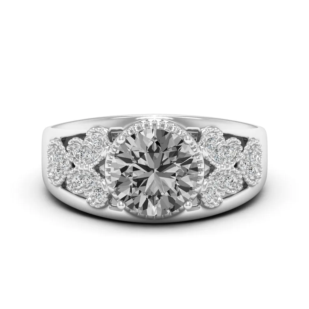 2.11 d.e.w cts Margaret Moissanite Ring