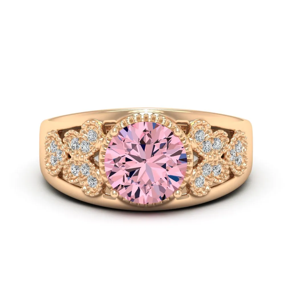 2.11 d.e.w cts Margaret Moissanite Ring