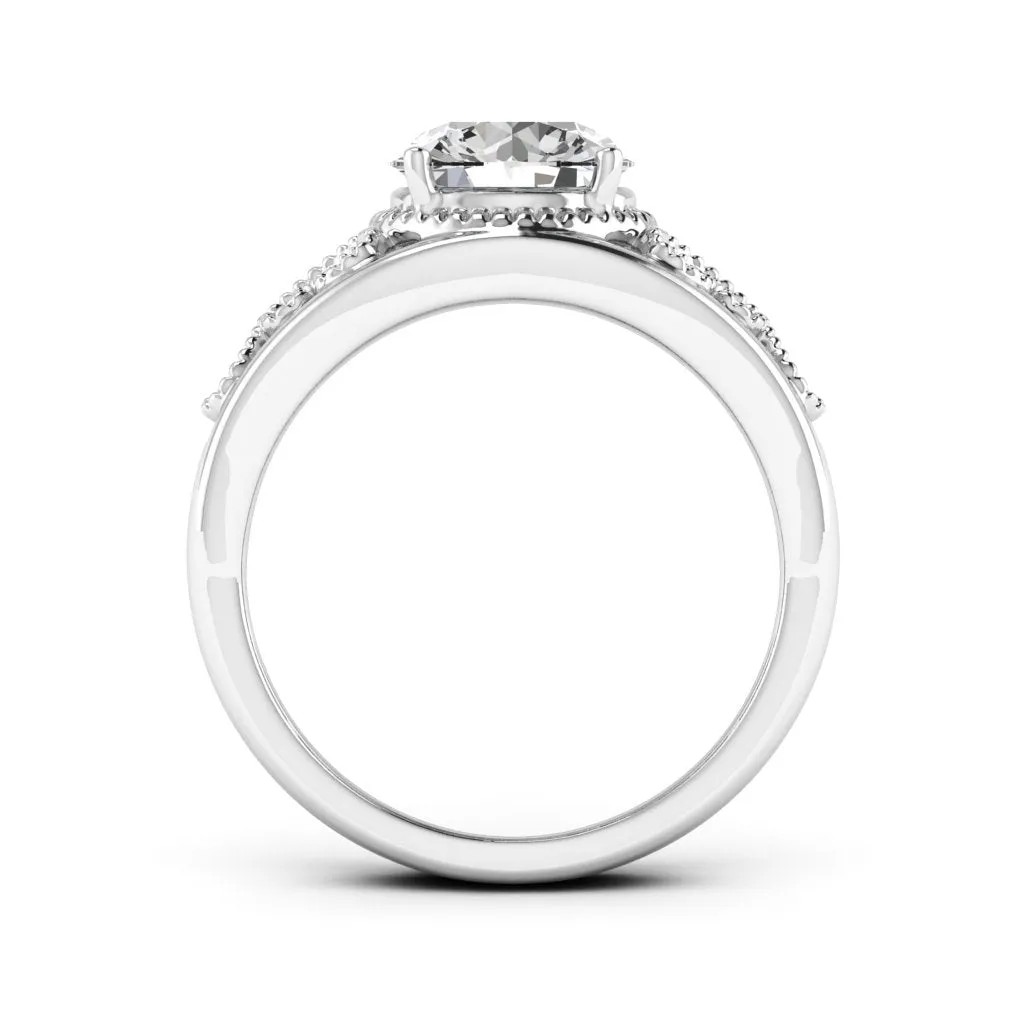 2.11 d.e.w cts Margaret Moissanite Ring