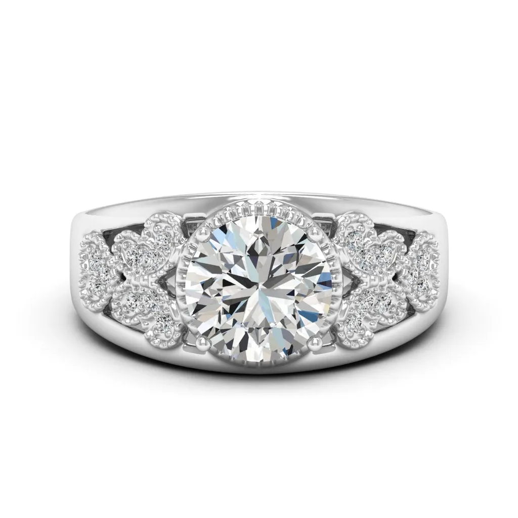 2.11 d.e.w cts Margaret Moissanite Ring