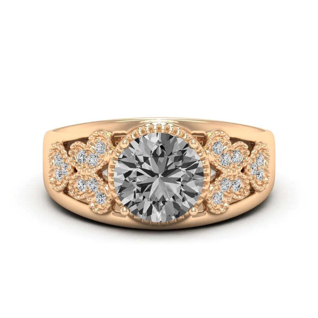 2.11 d.e.w cts Margaret Moissanite Ring
